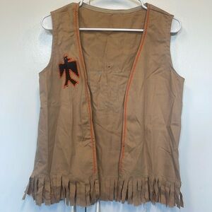 Handmade vintage costume for Indian Native American, hippie - thanksgiving play